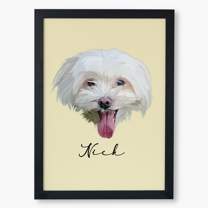 Cuadro Ilustración Rostro Low Poly