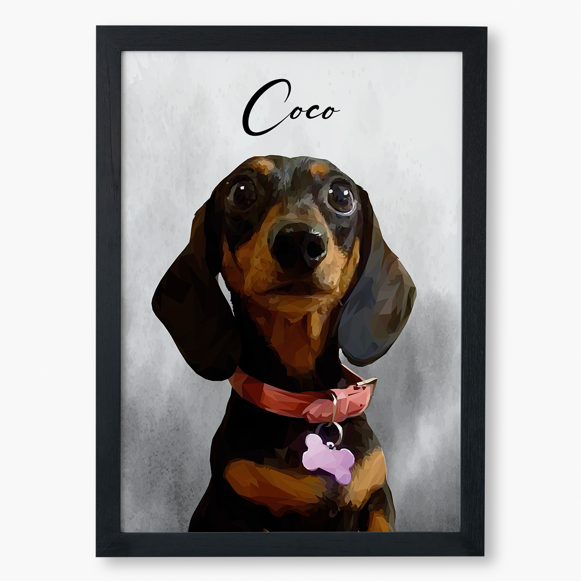 Cuadro Ilustración Busto Low Poly