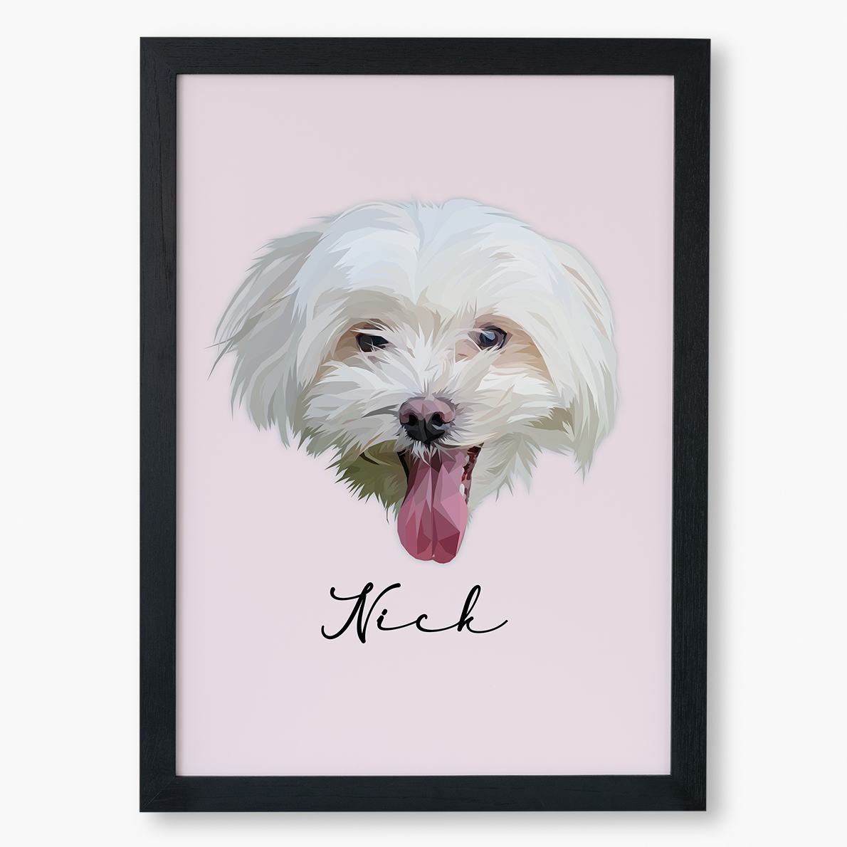 Cuadro Ilustración Rostro Low Poly