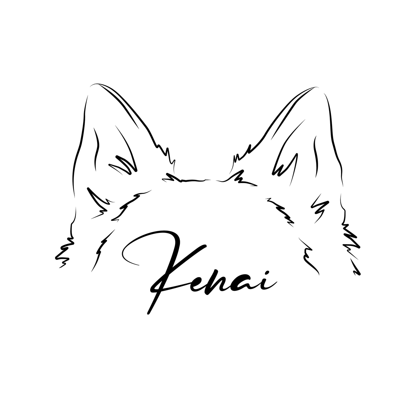 Ilustración Digital Estilo Minimalista Orejitas