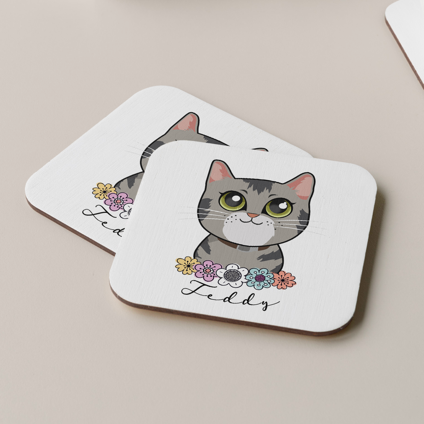 Pack Posavasos Personalizados Estilo Caricatura