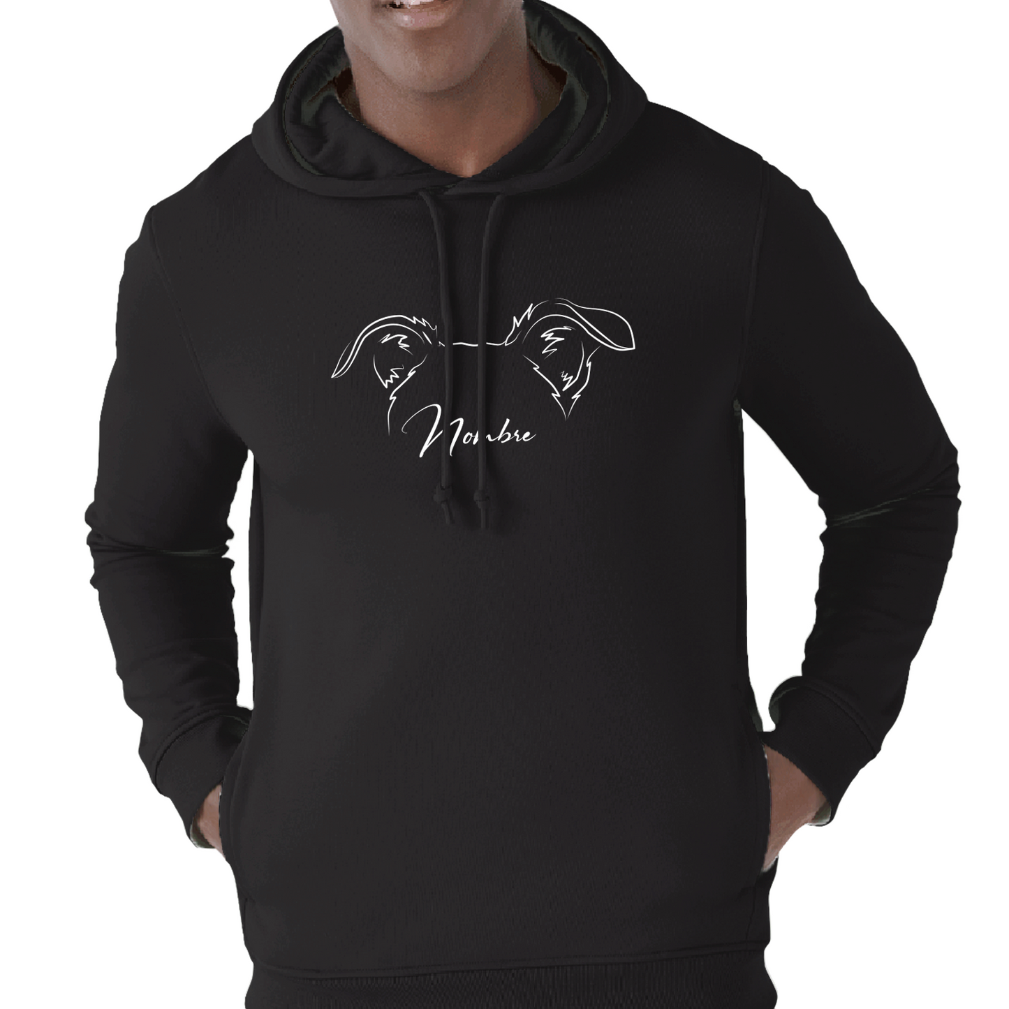 Polerón Canguro Personalizado Ilustración Minimalista Orejitas