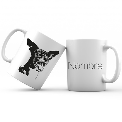 Taza Personalizada Estilo Esténcil