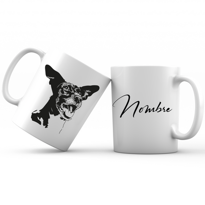 Taza Personalizada Estilo Esténcil