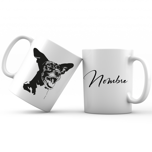 Taza Personalizada Estilo Esténcil